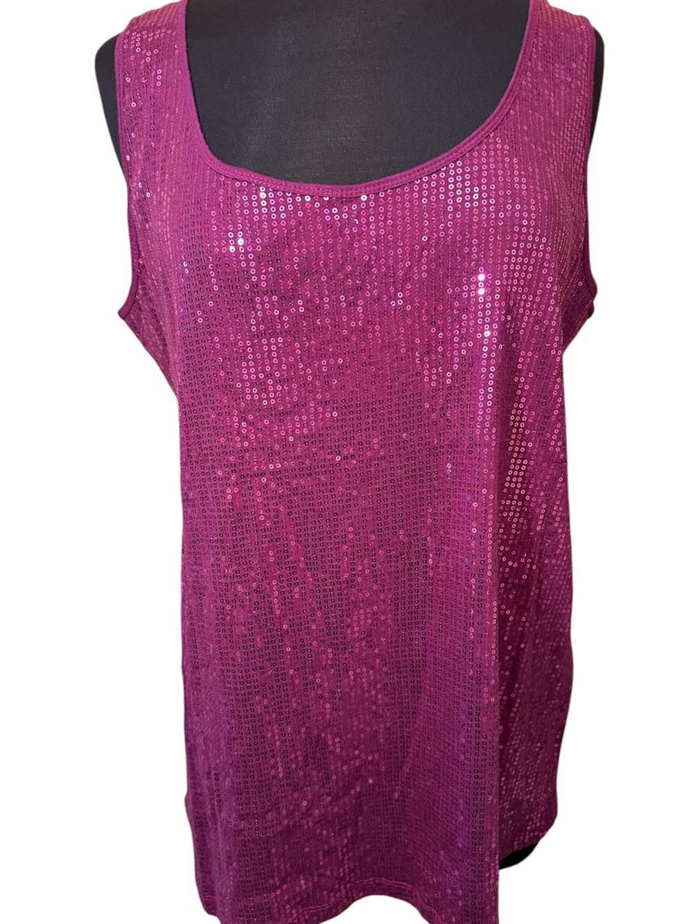Lane Bryant size 18/20 Sleeveless Sequin Tank Top - Fuchsia